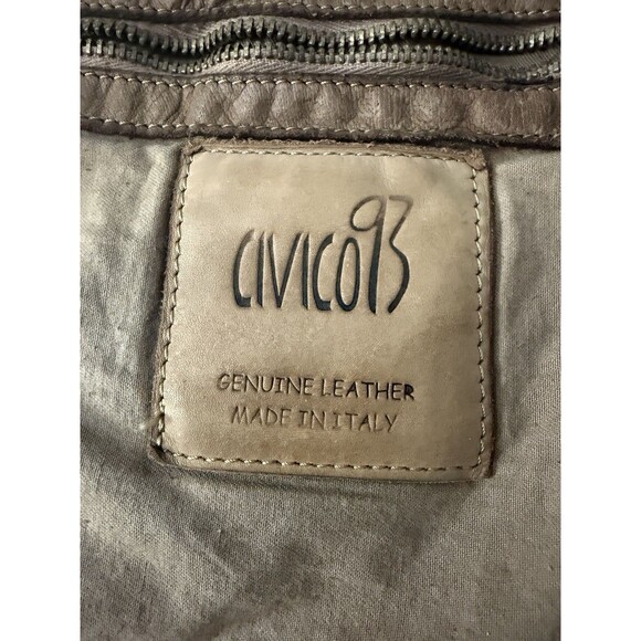 Civico93 Italian Woven Leather Crossbody Shoulder Bag Brown Boho Purse Handbag - Picture 12 of 14